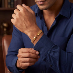 Mesh Gold-Tone Bracelet for Men - view 2