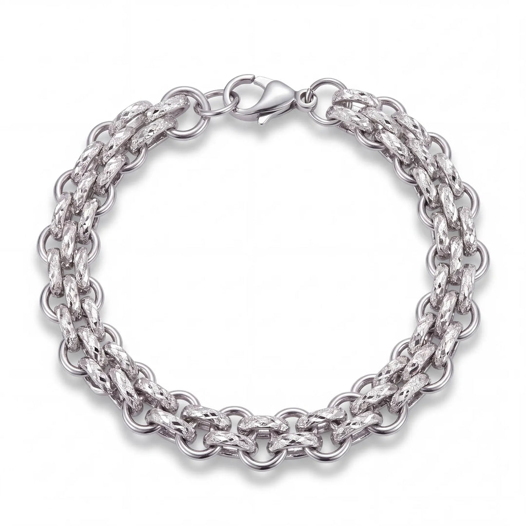 Panther Link Silver-Tone Bracelet for Men - view 1