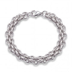 Panther Link Silver-Tone Bracelet for Men - view 1