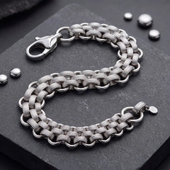 Panther Link Silver-Tone Bracelet for Men - view 2