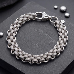 Panther Link Silver-Tone Bracelet for Men - view 3