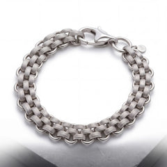 Panther Link Silver-Tone Bracelet for Men - view 4