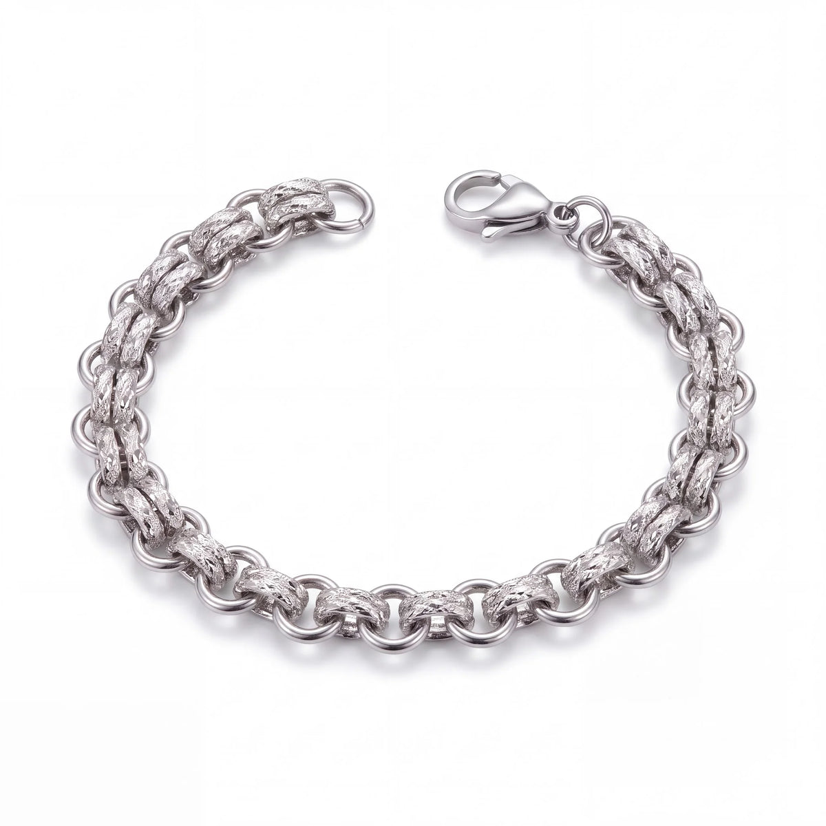 Panther Link Silver-Tone Bracelet for Men - view 5