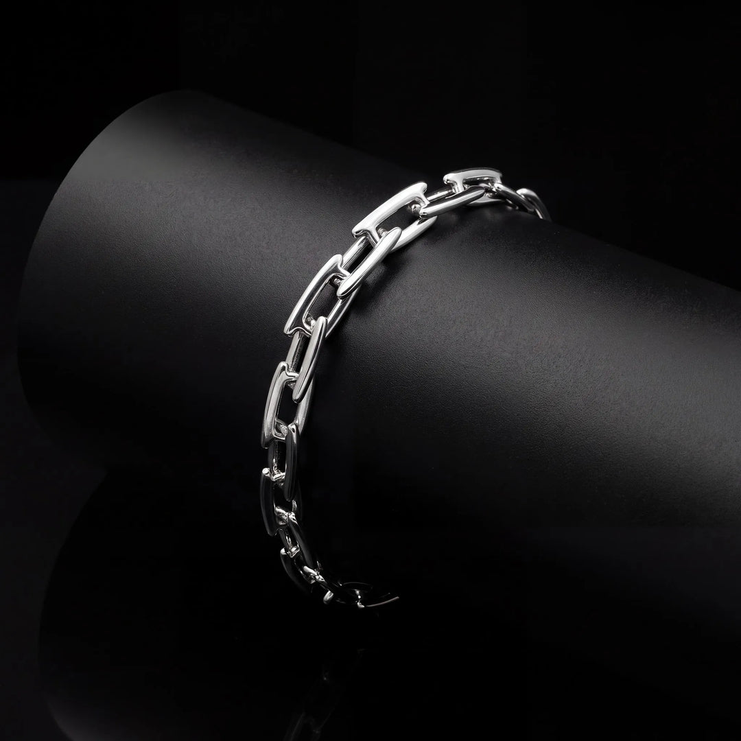 Anchor Link Silver-Tone Bracelet for Men - view 3