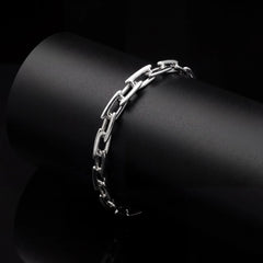 Anchor Link Silver-Tone Bracelet for Men - view 3