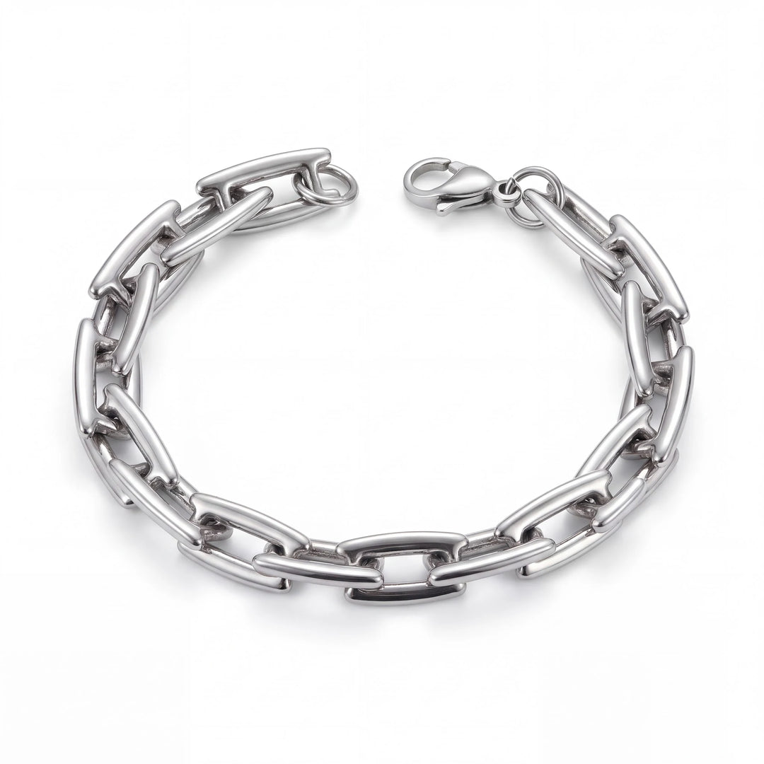 Anchor Link Silver-Tone Bracelet for Men - view 4