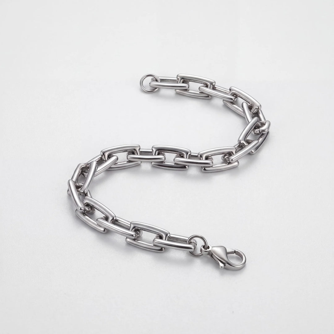 Anchor Link Silver-Tone Bracelet for Men - view 5