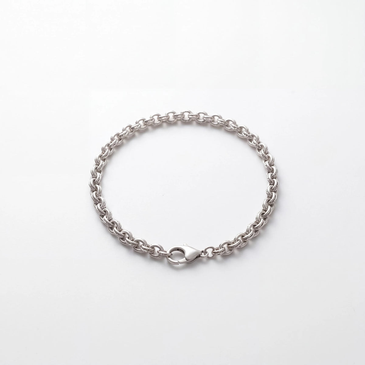 Double Rolo Silver-Tone Bracelet for Men - view 4
