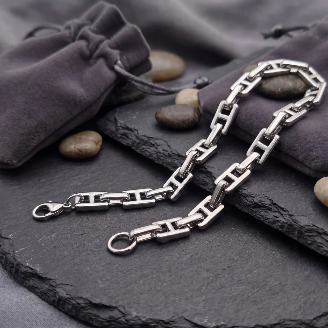 Mariner Link Silver-Tone Bracelet for Men - view 5