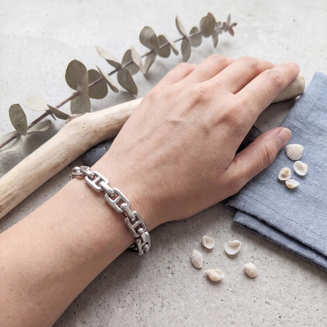 Mariner Link Silver-Tone Bracelet for Men - view 6
