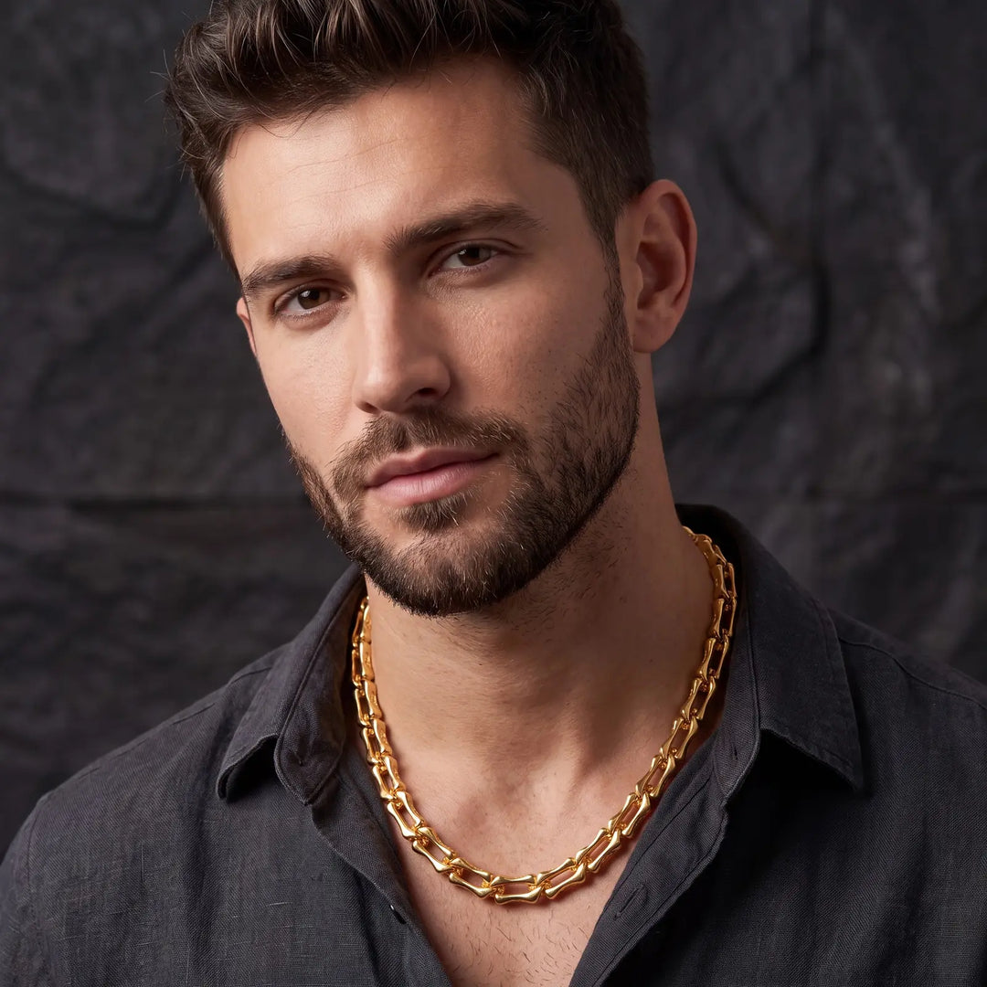 Statement U-Link Gold-Tone Chain for Men - view 2