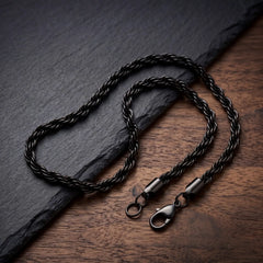 Black Rope Chain for Men - view 1