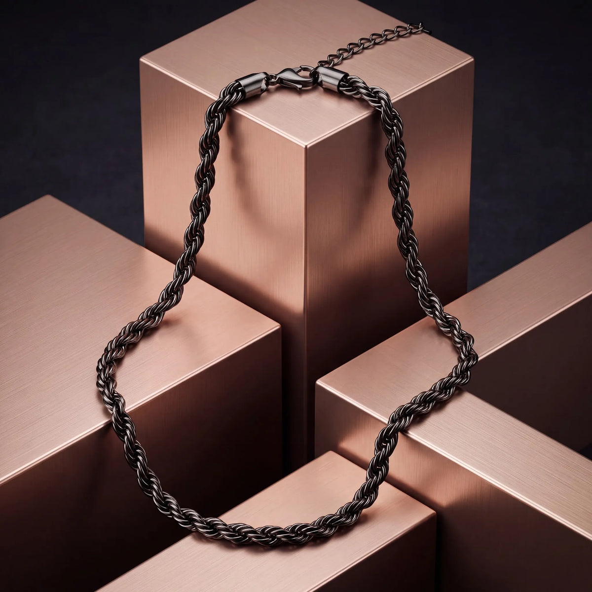 Black Rope Chain for Men - view 3