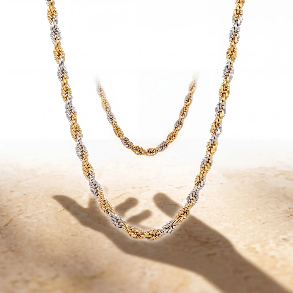 Dual Tone Rope Chain for Men - view 2