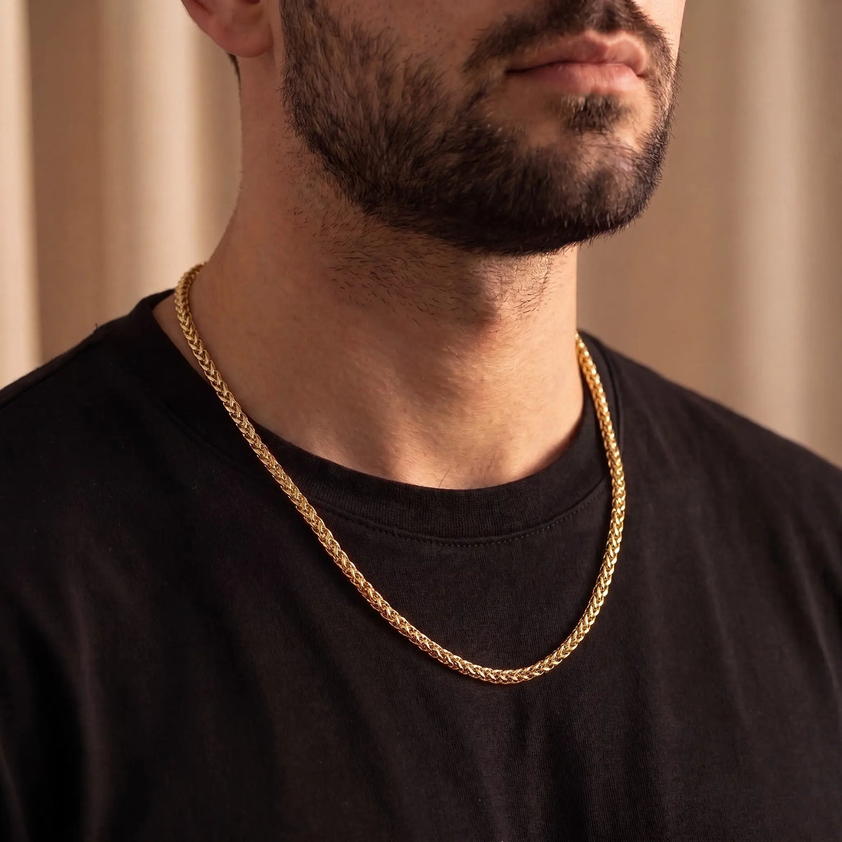Wheat Gold-Tone Chain for Men - view 5