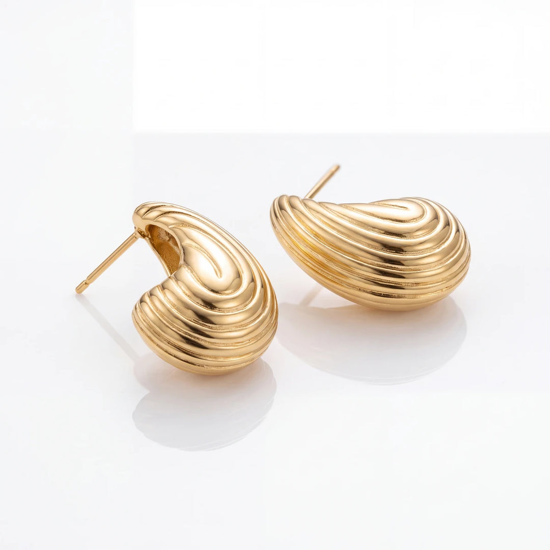 Nautica shell drop earrings for women, gold-tone - RANGREZ