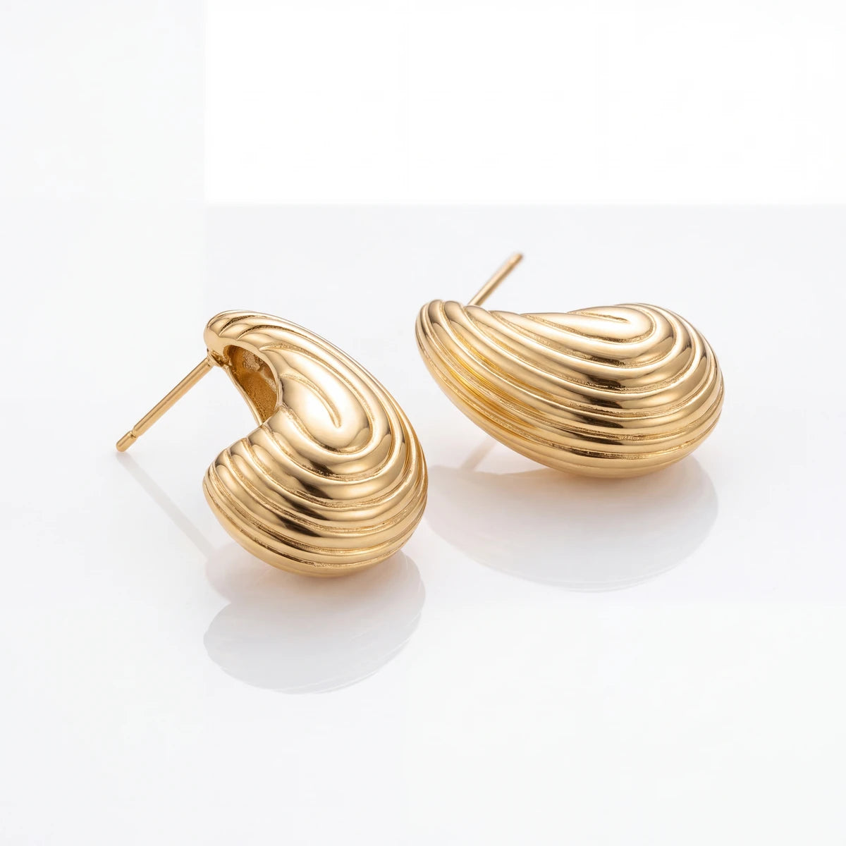 Nautica shell drop earrings for women, gold-tone - RANGREZ