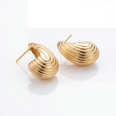 Nautica shell drop earrings for women, gold-tone - RANGREZ