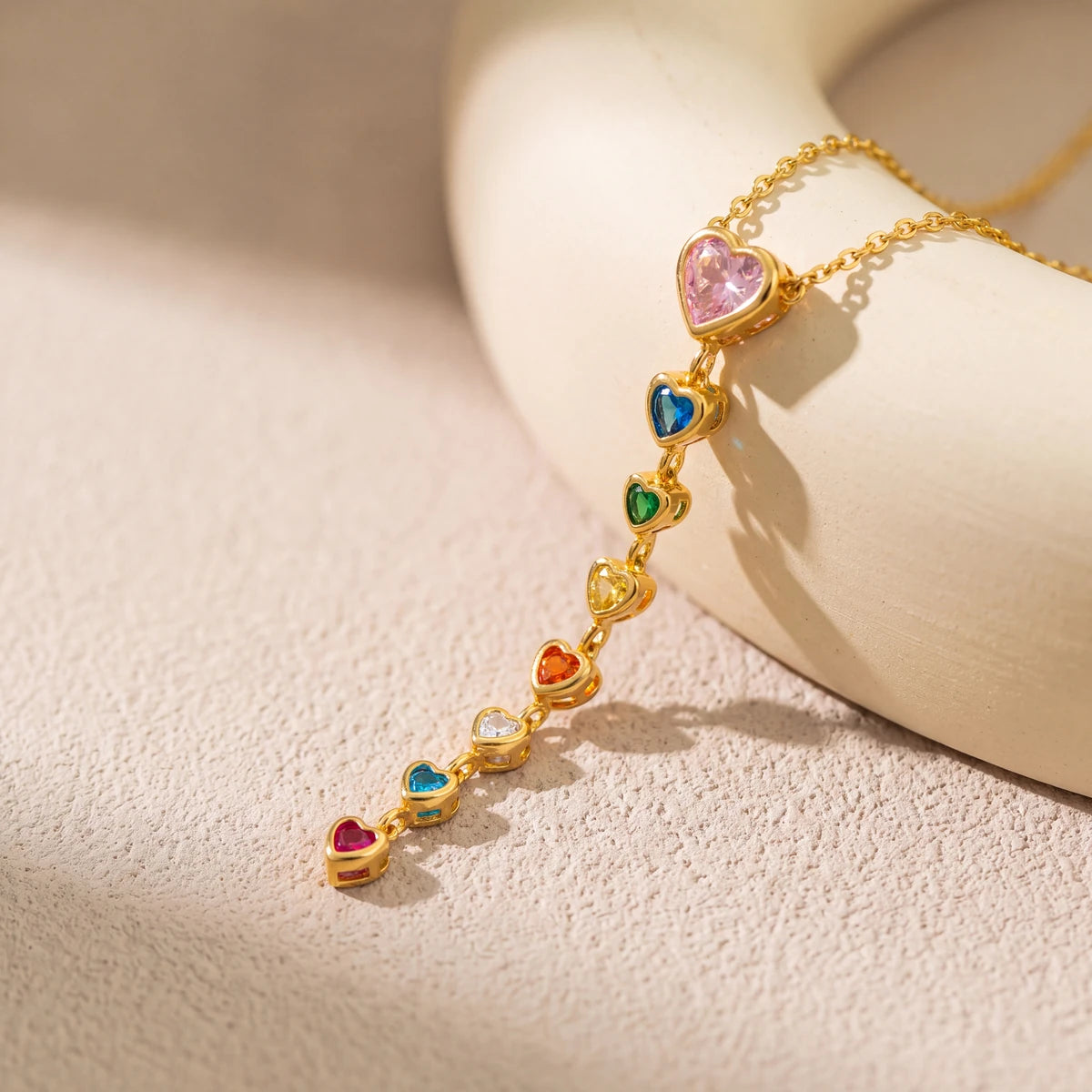 Lyra Heart Drop Necklace & Earrings Set