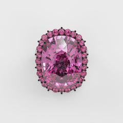 Rebecca Cushion Halo Statement Cocktail Ring